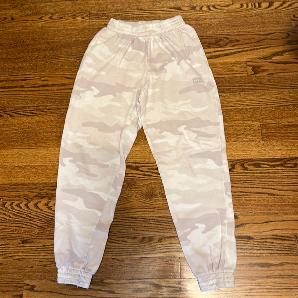 Grey and white sweatpants from PINK. Size XS